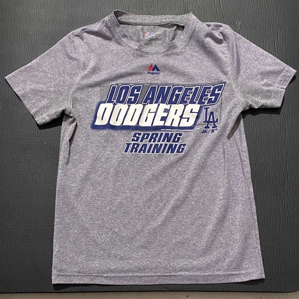 Majestic Gray Los Angeles Dodgers Spring Training Tee